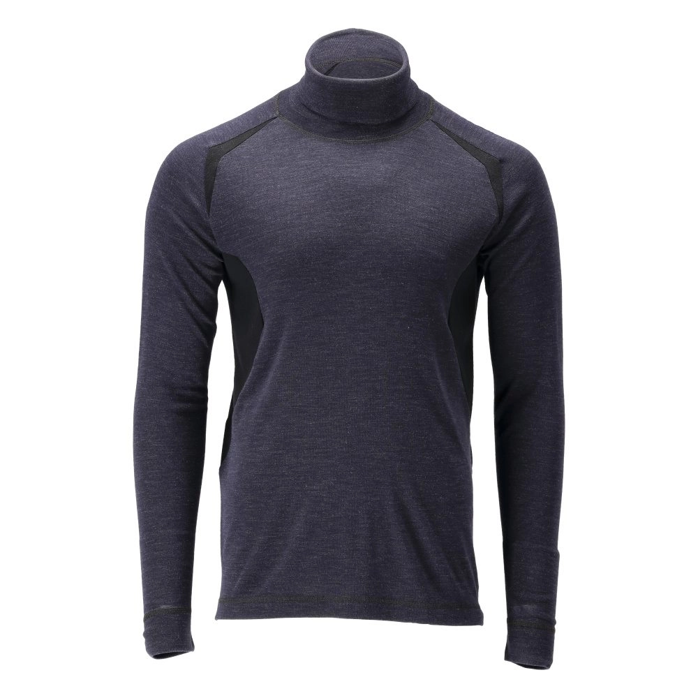 Funktionsunterhemd, Rollkragen, Wolle Unterhemd Multisafe Größe 3XL, schwarzblau