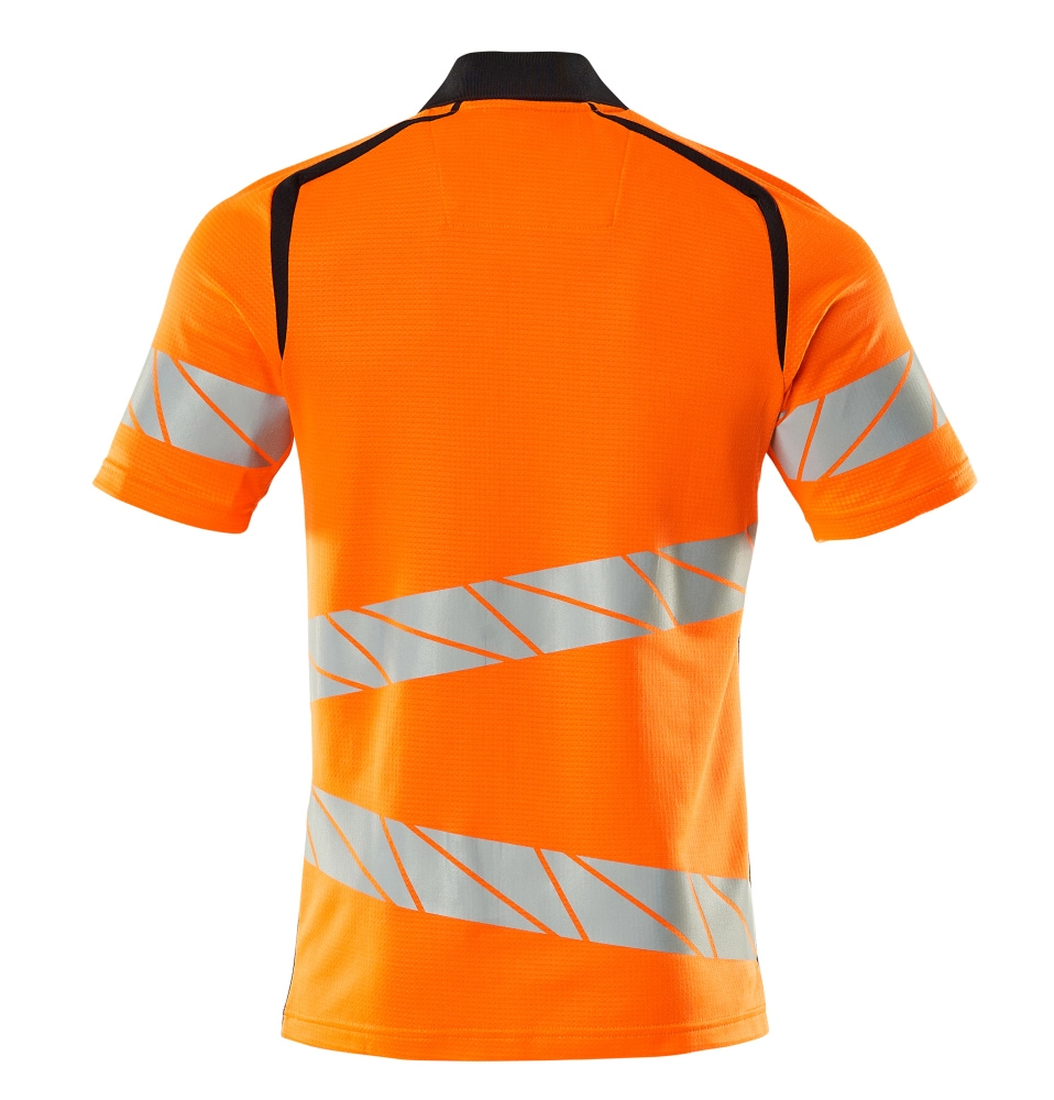 Polo-Shirt, moderne Passform Polo-shirt Größe 3XLONE, hi-vis orange/schwarzblau